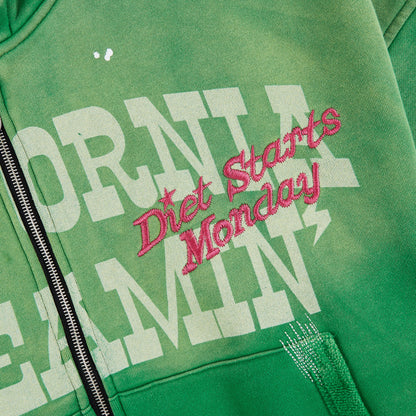 California Dreaming Full Zip Hoodie | Green