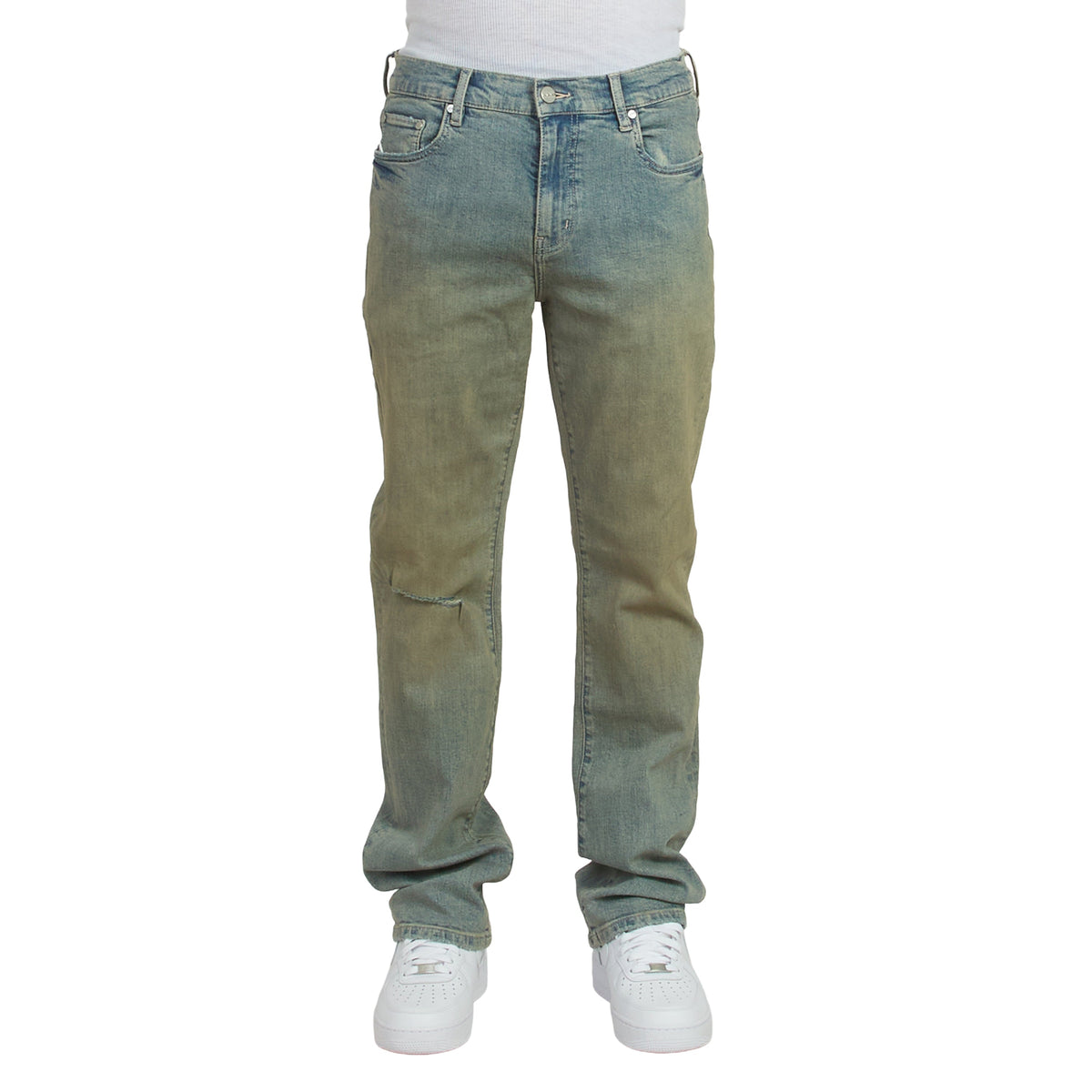 Dirty Ripped Flare Denim