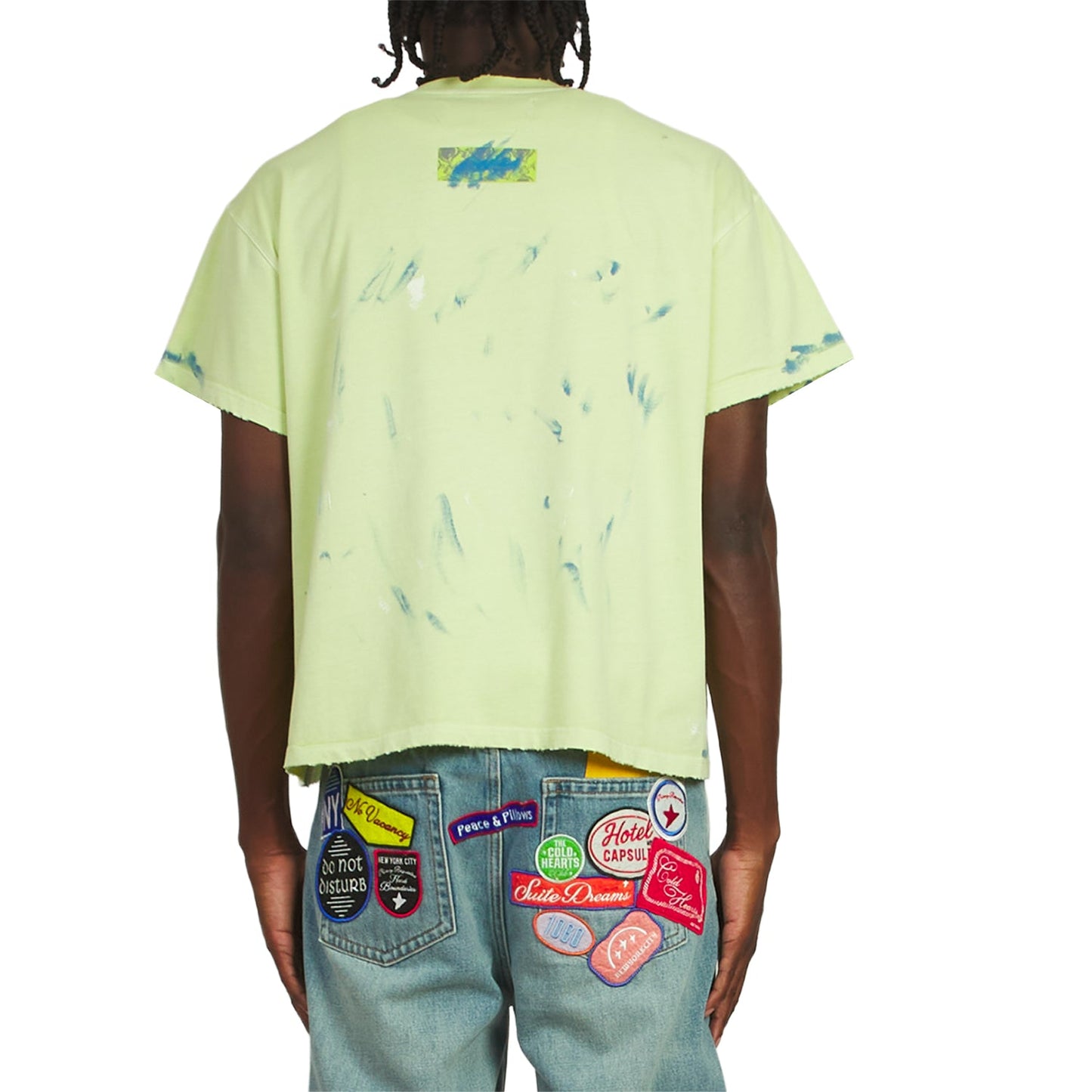 Paint Thrashed Tee | Mint Green