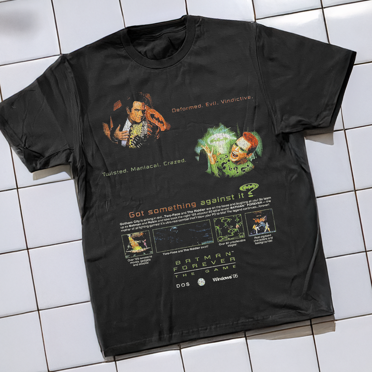 95 Batman Forever The Video Game Washed Black T-Shirt