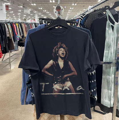 Tina Turner - Whats's Love 1993 Tour Rare Vintage Washed Black Tshirt