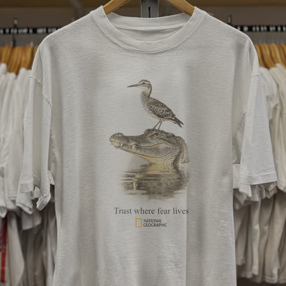 90s National Geographic Trust Washed White Tee