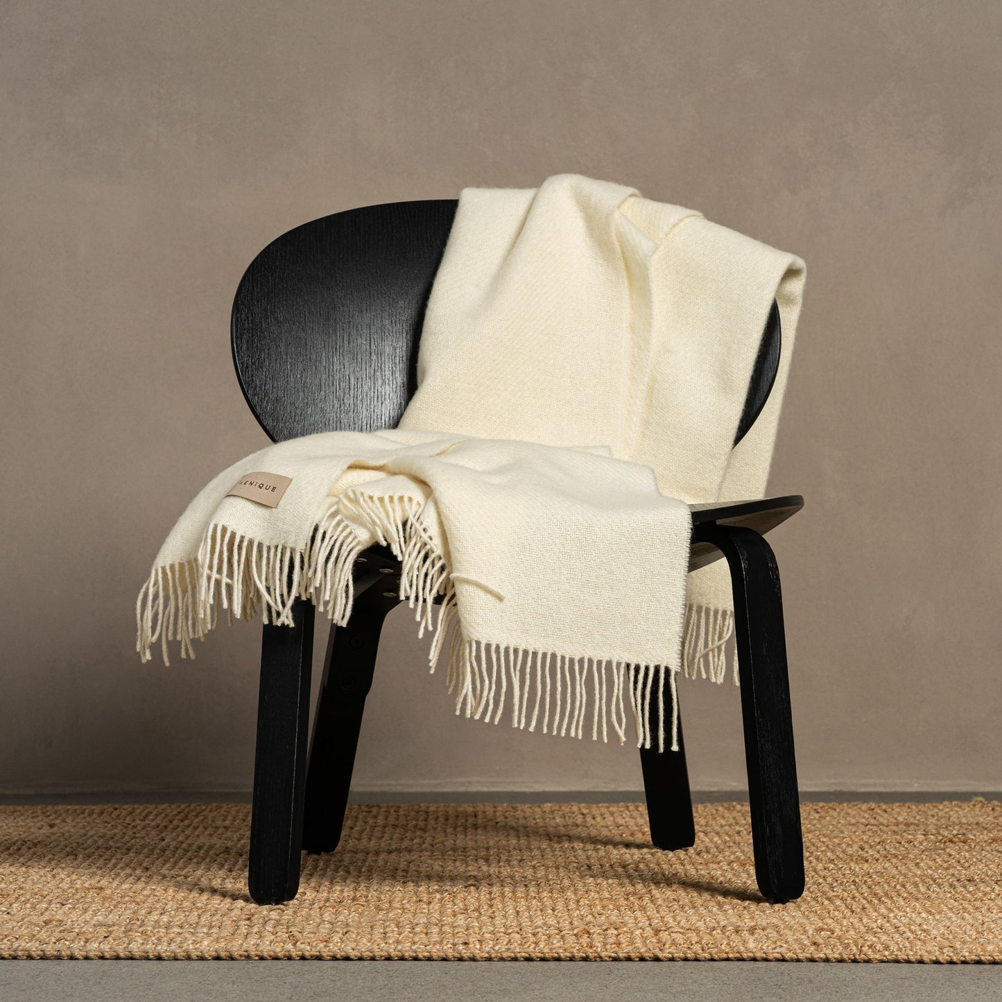 Natural Wool Blanket Throw Milan