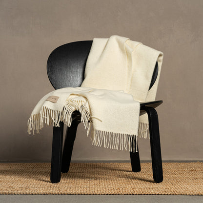 Natural Wool Blanket Throw Milan