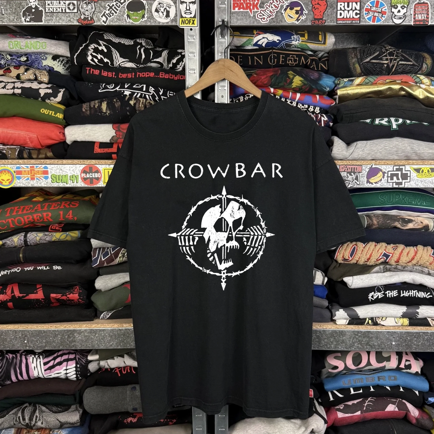 Crowbar Washed Black Tee