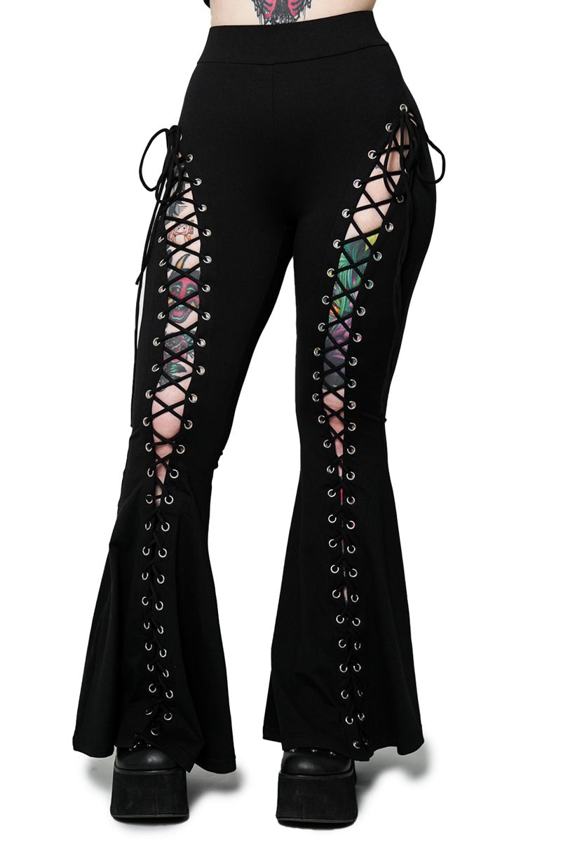 Alice Lace-Up Flare Pants