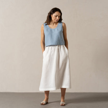 Linen Maxi Skirt with Pockets Sophia