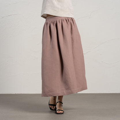 Linen Maxi Skirt with Pockets Sophia