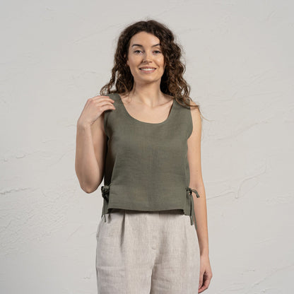 Crop Top with Side Ribbons Audrey