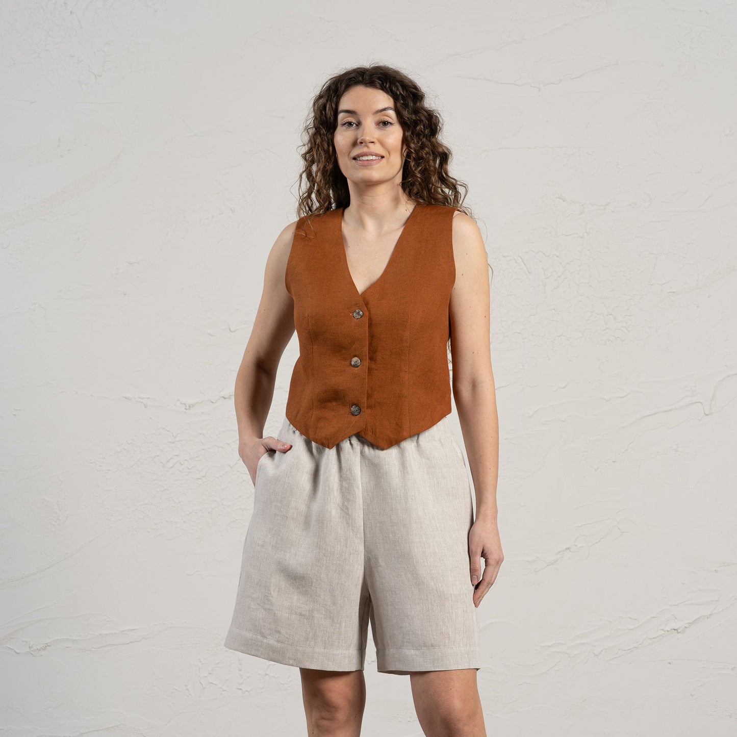Women's Linen Waistcoat Ava