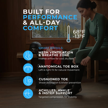 Merino Thermal Ski Socks For Women