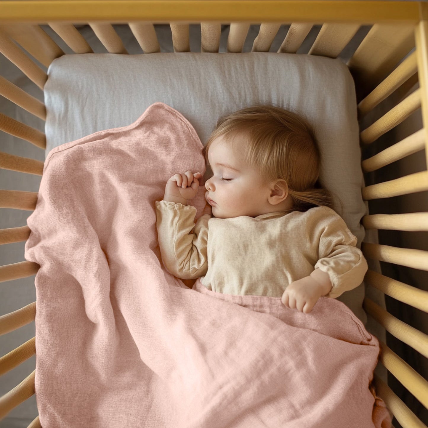 Linen Throw Blanket for Toddler