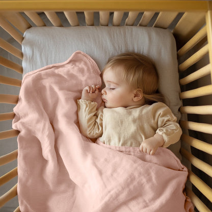 Linen Throw Blanket for Toddler