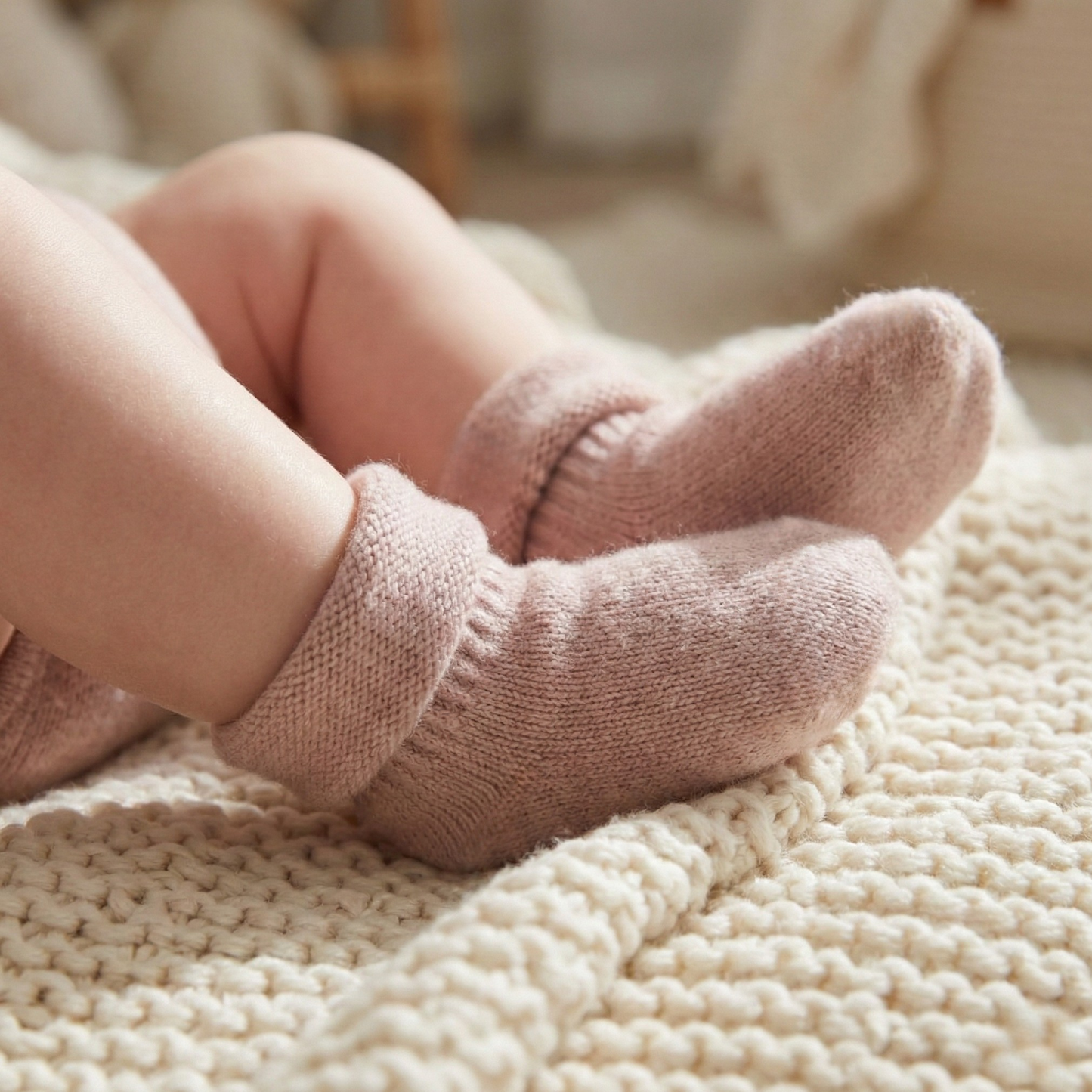 Kids' Knit Baby Socks/Mittens Cashmere Blend