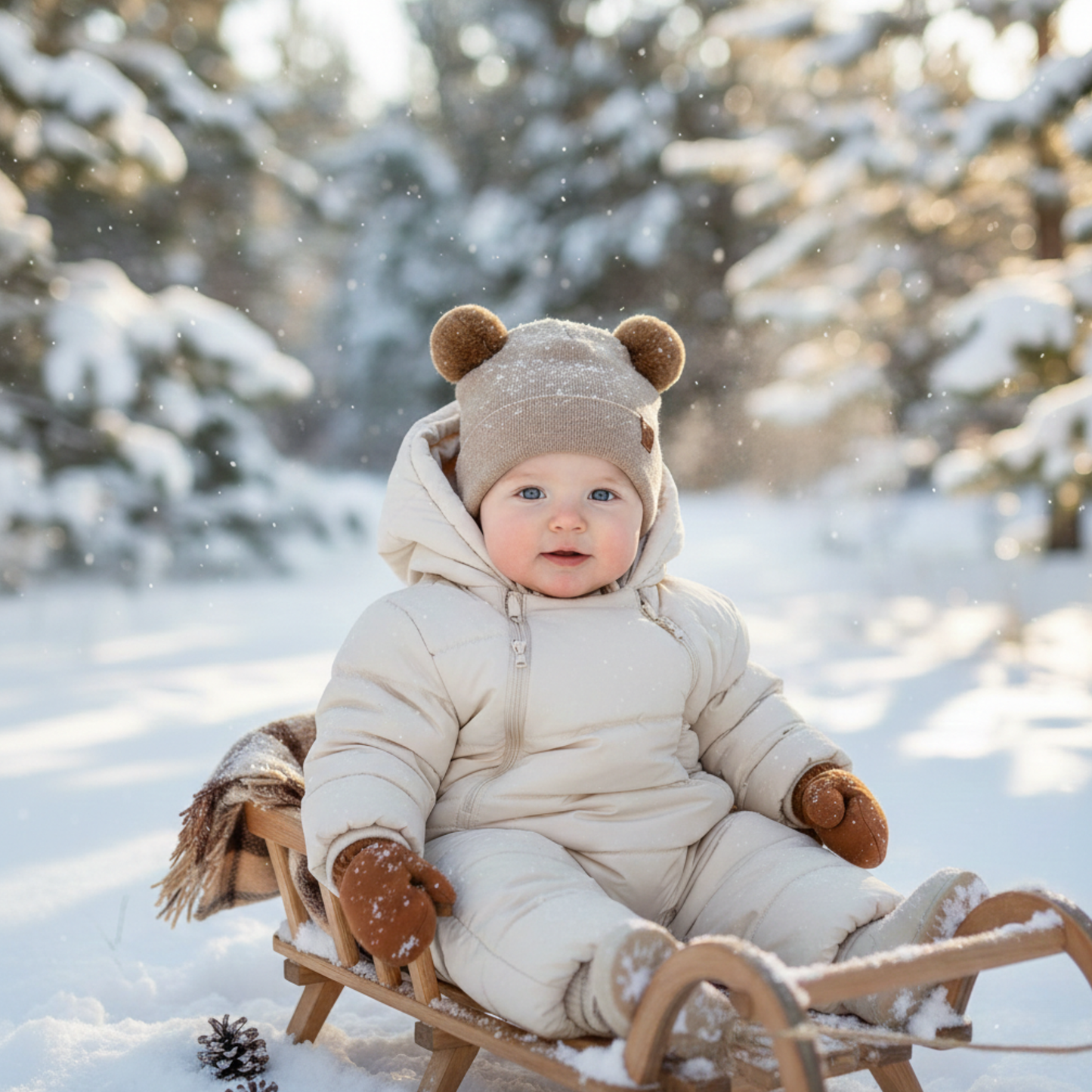 Kids' Knit Baby Beanie Cashmere Blend