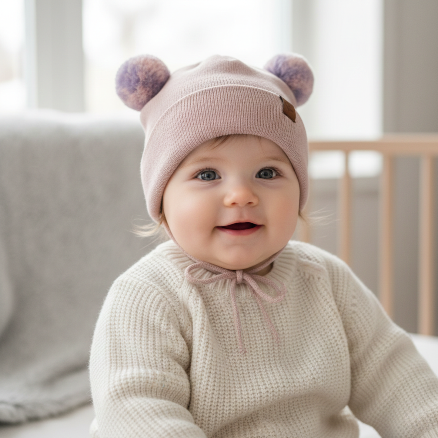 Kids' Knit Baby Beanie Cashmere Blend