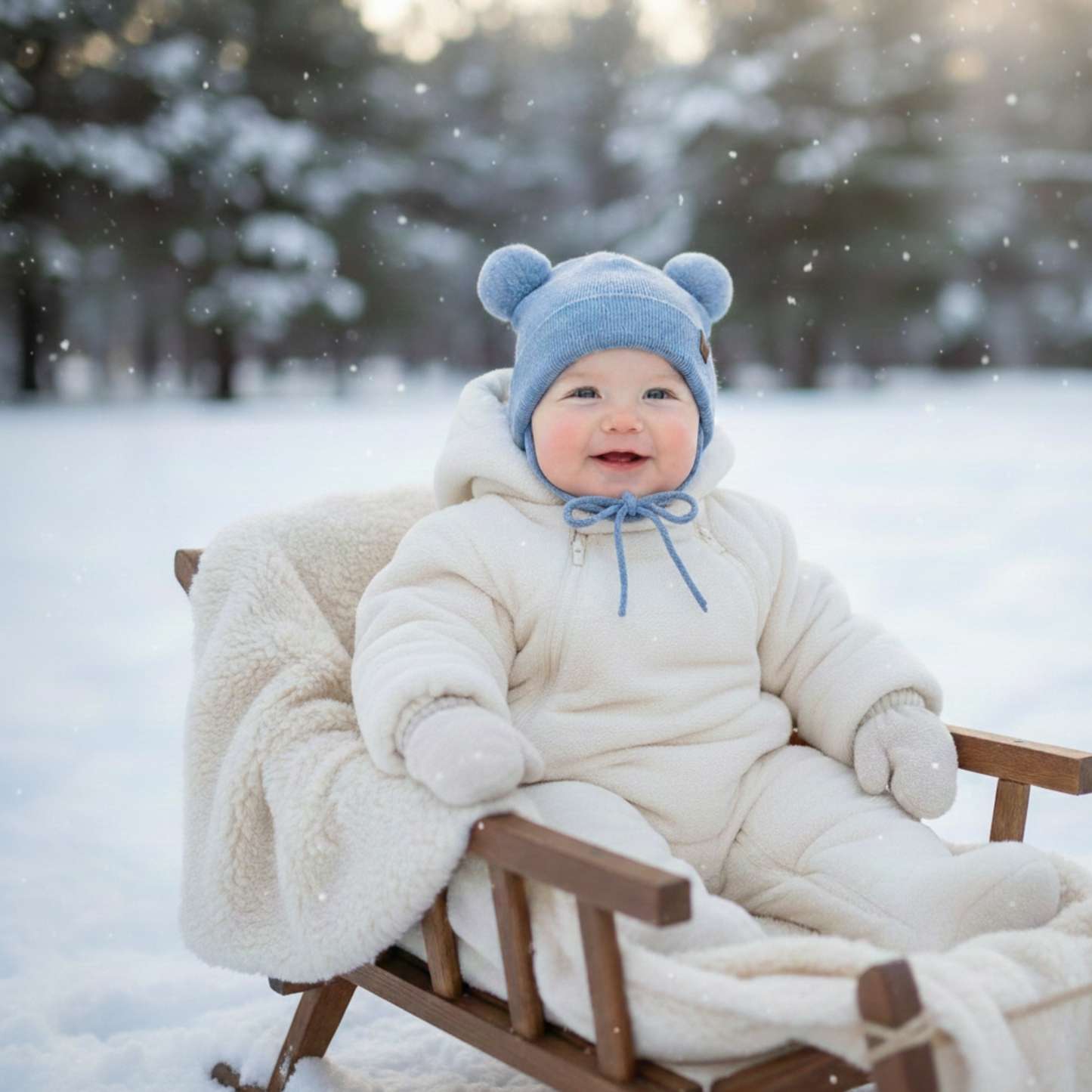 Kids' Knit Baby Beanie Cashmere Blend