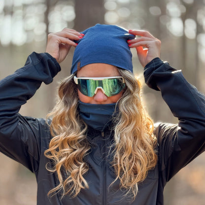 Women's Merino Beanie & Gaiter 2-Piece Denim