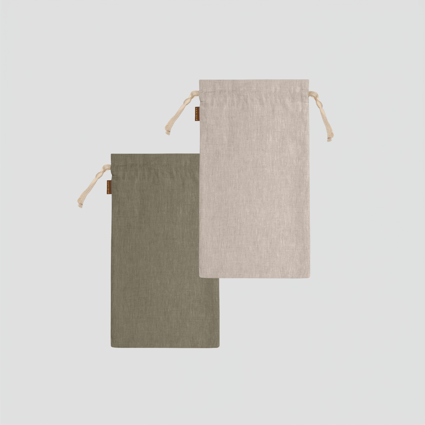 Natural 100% Linen Reusable Bread Bags 2-Pack