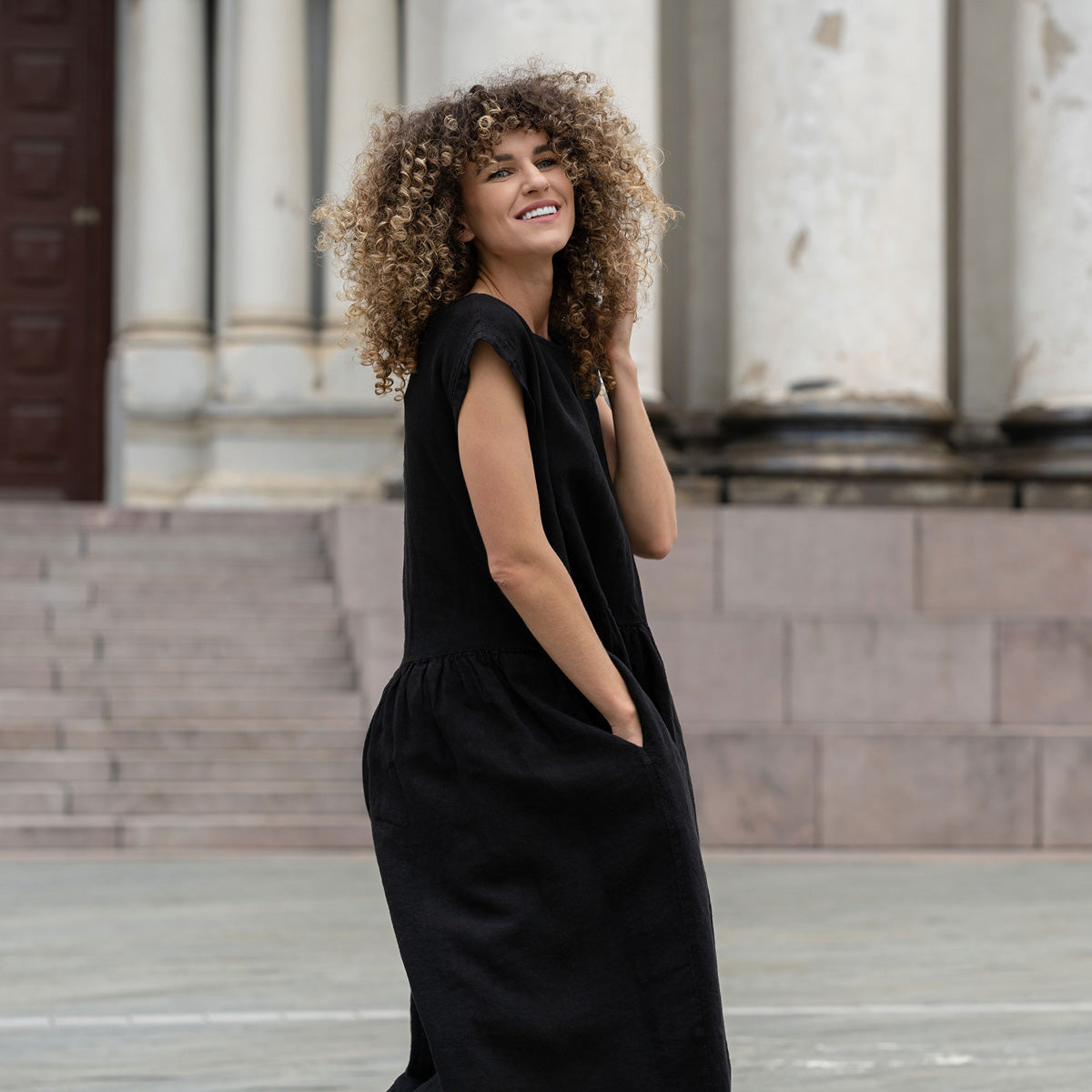 Smock Dress Cecilia Pure Black