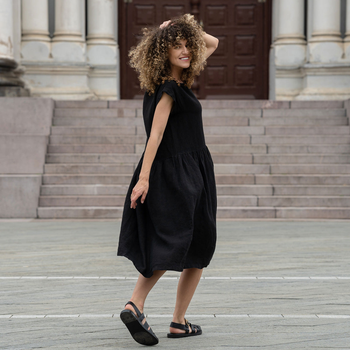 Smock Dress Cecilia Pure Black