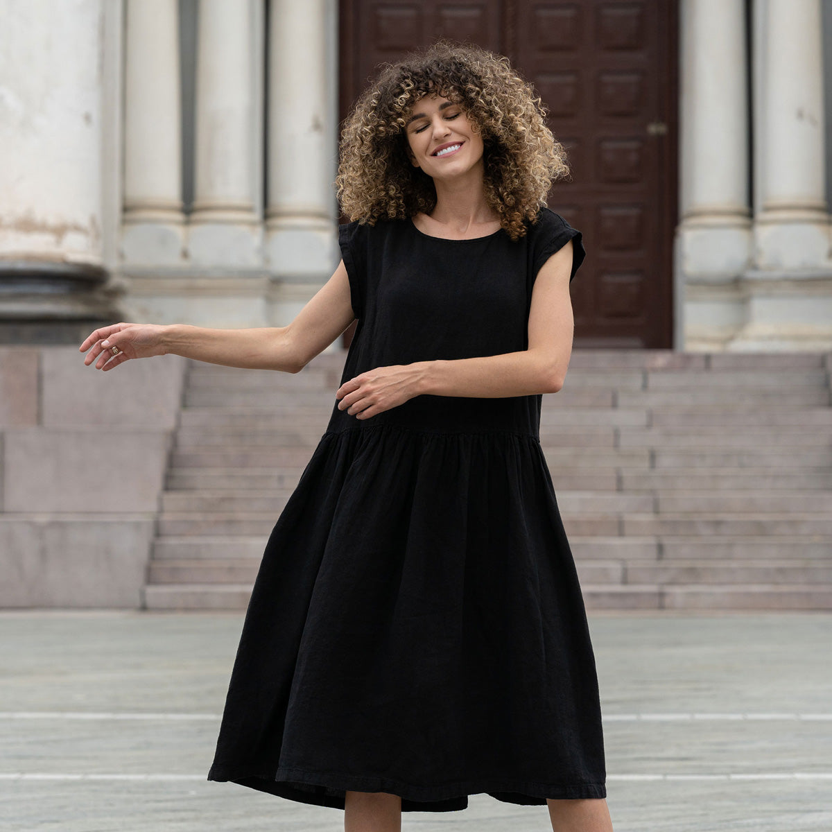 Smock Dress Cecilia Pure Black