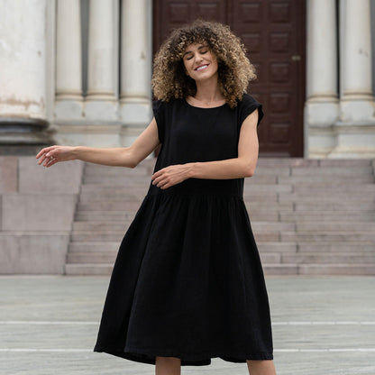 Smock Dress Cecilia Pure Black