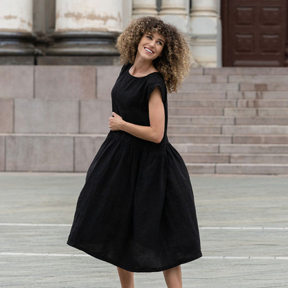 Smock Dress Cecilia Pure Black