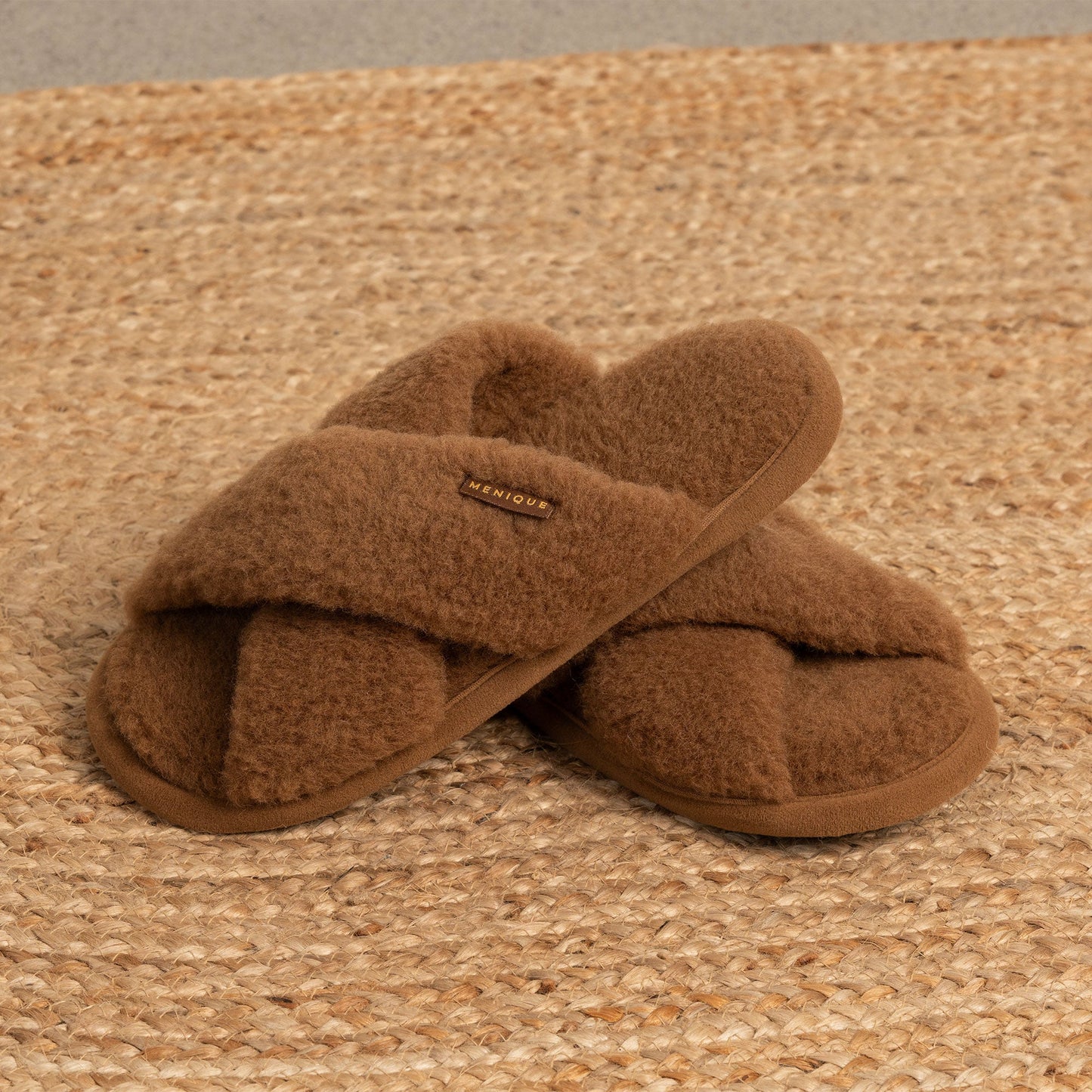 Women's Cross Fluffy Slippers