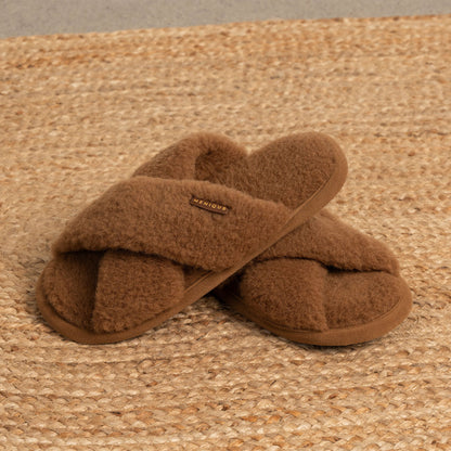 Women's Cross Fluffy Slippers