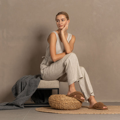 Women's Cross Fluffy Slippers