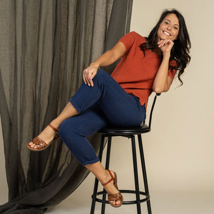 Linen Pants Dakota Storm Blue