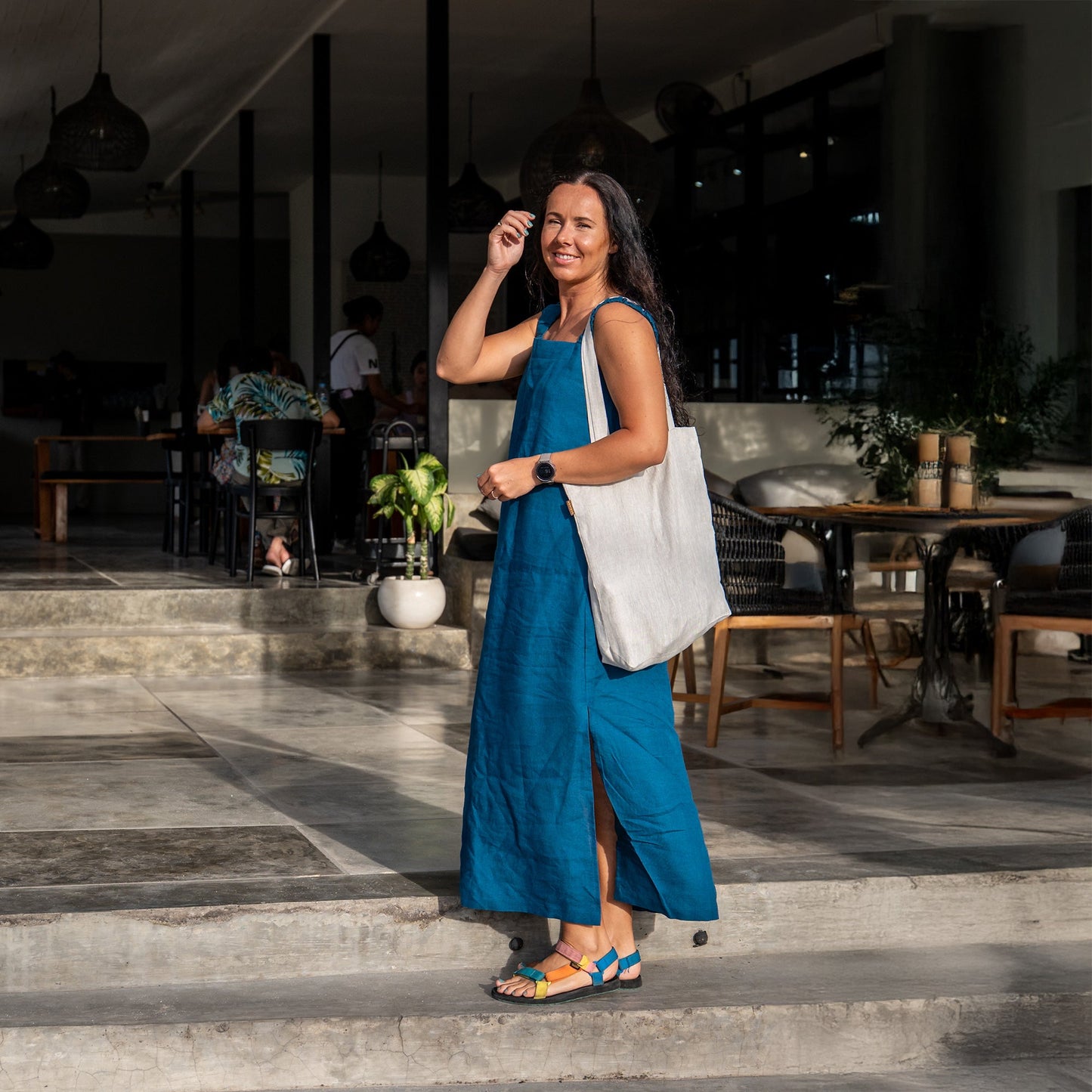 Maxi Linen Summer Dress Fiona