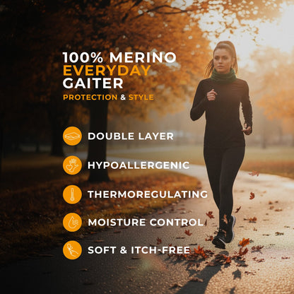 Women's Merino Running Neck Gaiter Perfect Grey