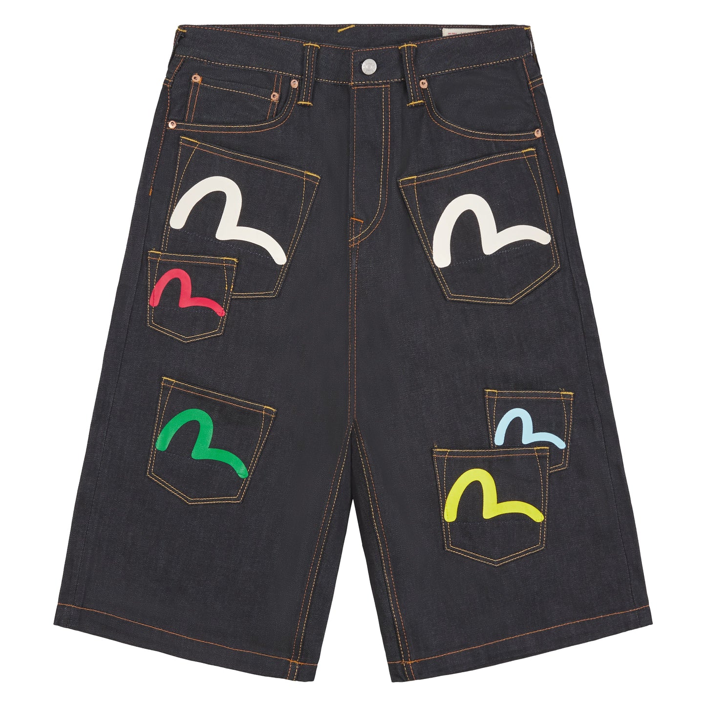 Multi Pocket Seagull Denim Short