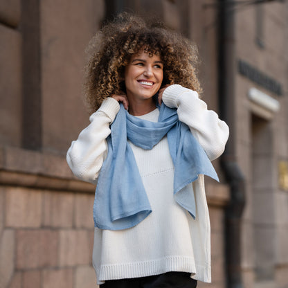 100% European Washed Linen Scarf