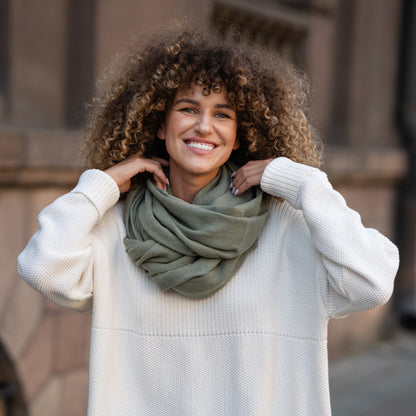 Women's Natural Linen Scarf