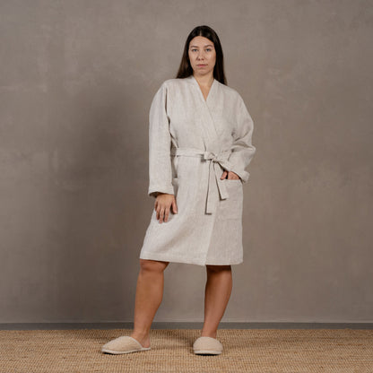 Women's Linen Bath Robe