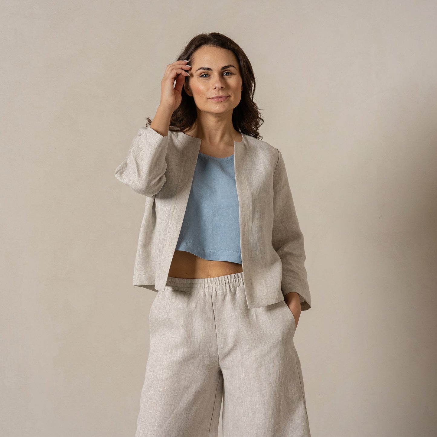 Linen Relaxed Blazer Eden