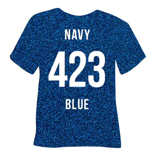 423 Navy Blue POLI-FLEX® PEARL GLITTER HTV