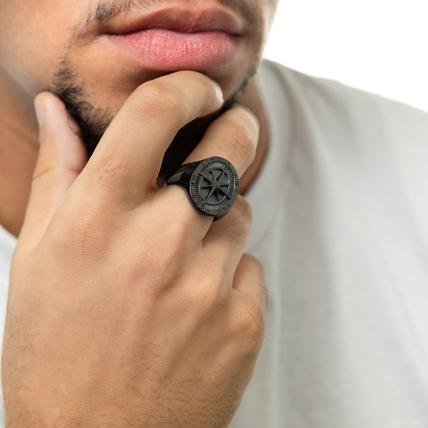 "Find a Way" Compass Ring