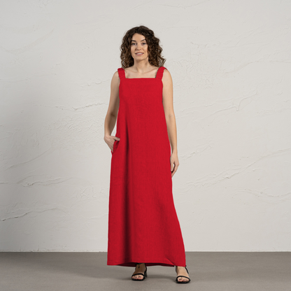 Maxi Linen Summer Dress Fiona