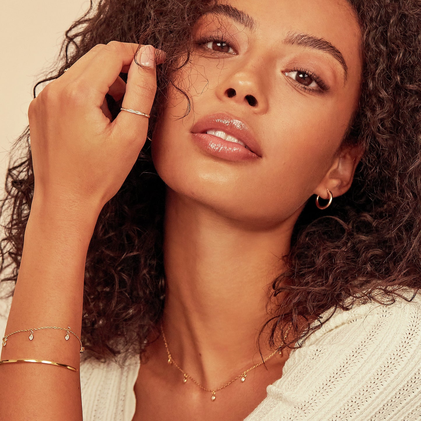 Rose Gold Thin Engraved Bangle