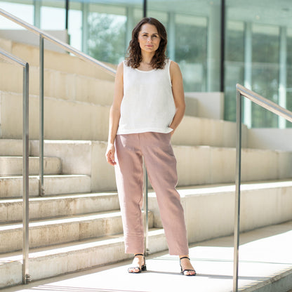 Linen Tank Top Hana Pure White
