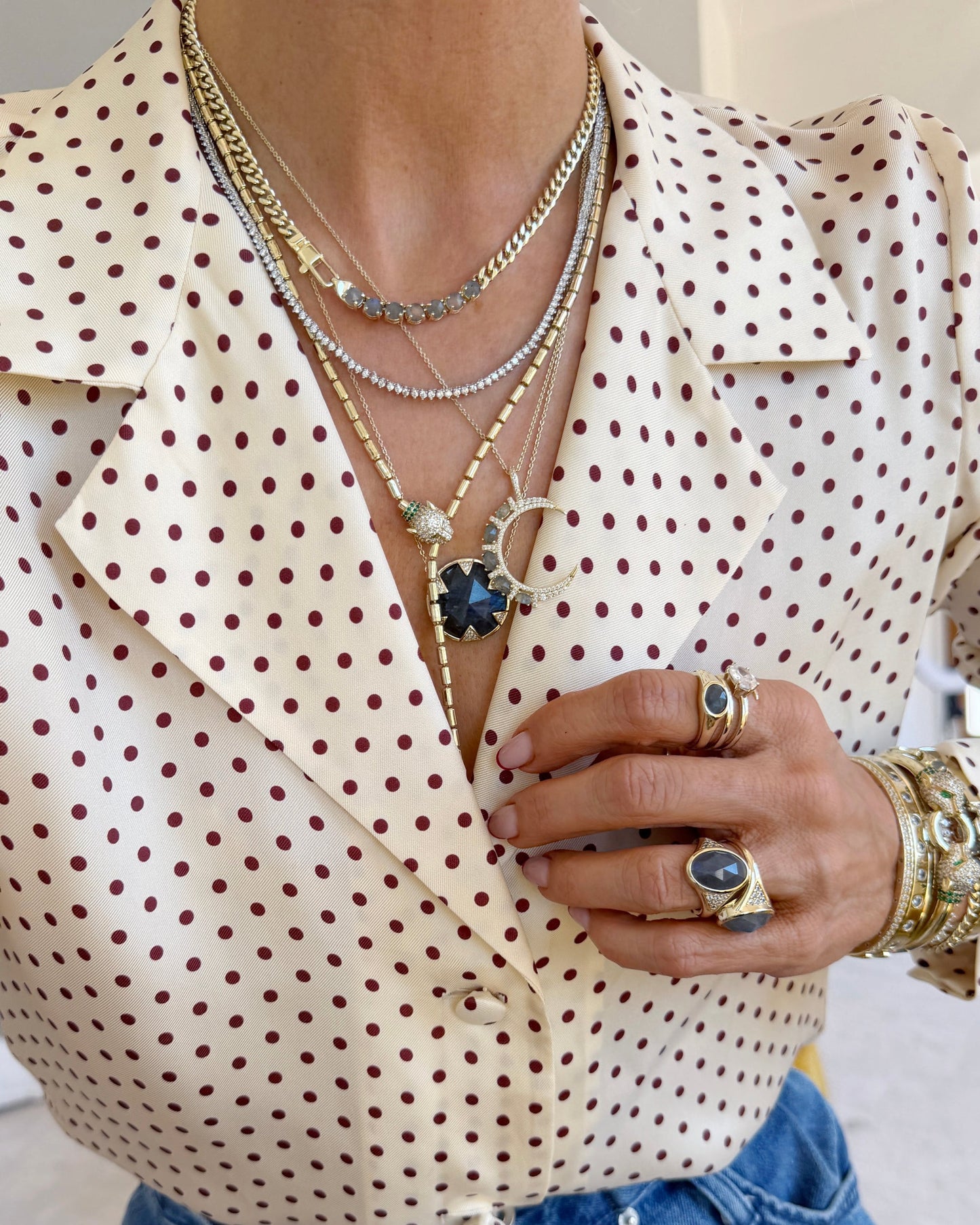 She's a Boss Signet Ring - Gold|Labradorite