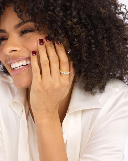 Isla Ring - Gold|White Diamondettes