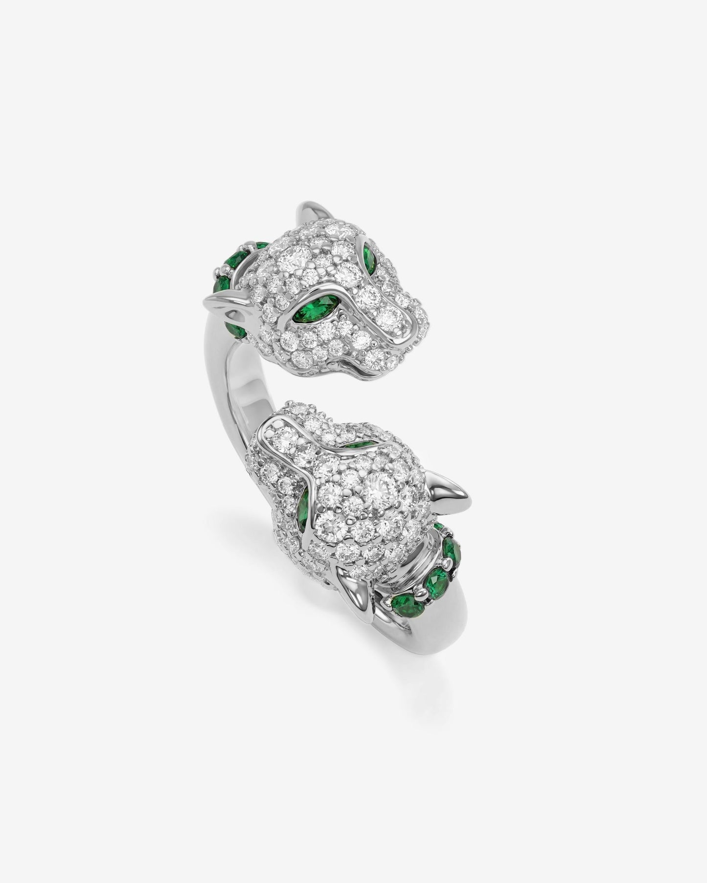 Jaguar Pavé Ring - Silver|White Diamondettes