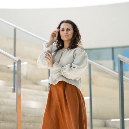Off Shoulder Blouse with Ruffles Jessica