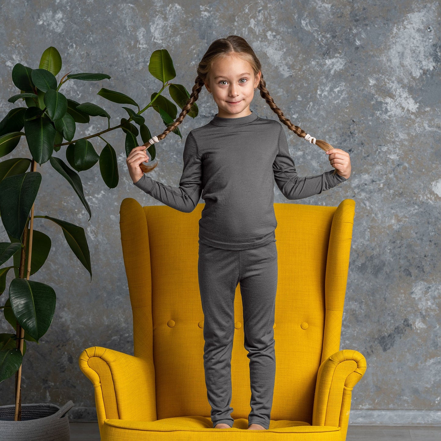 Kids' 160 Merino Pants Gray