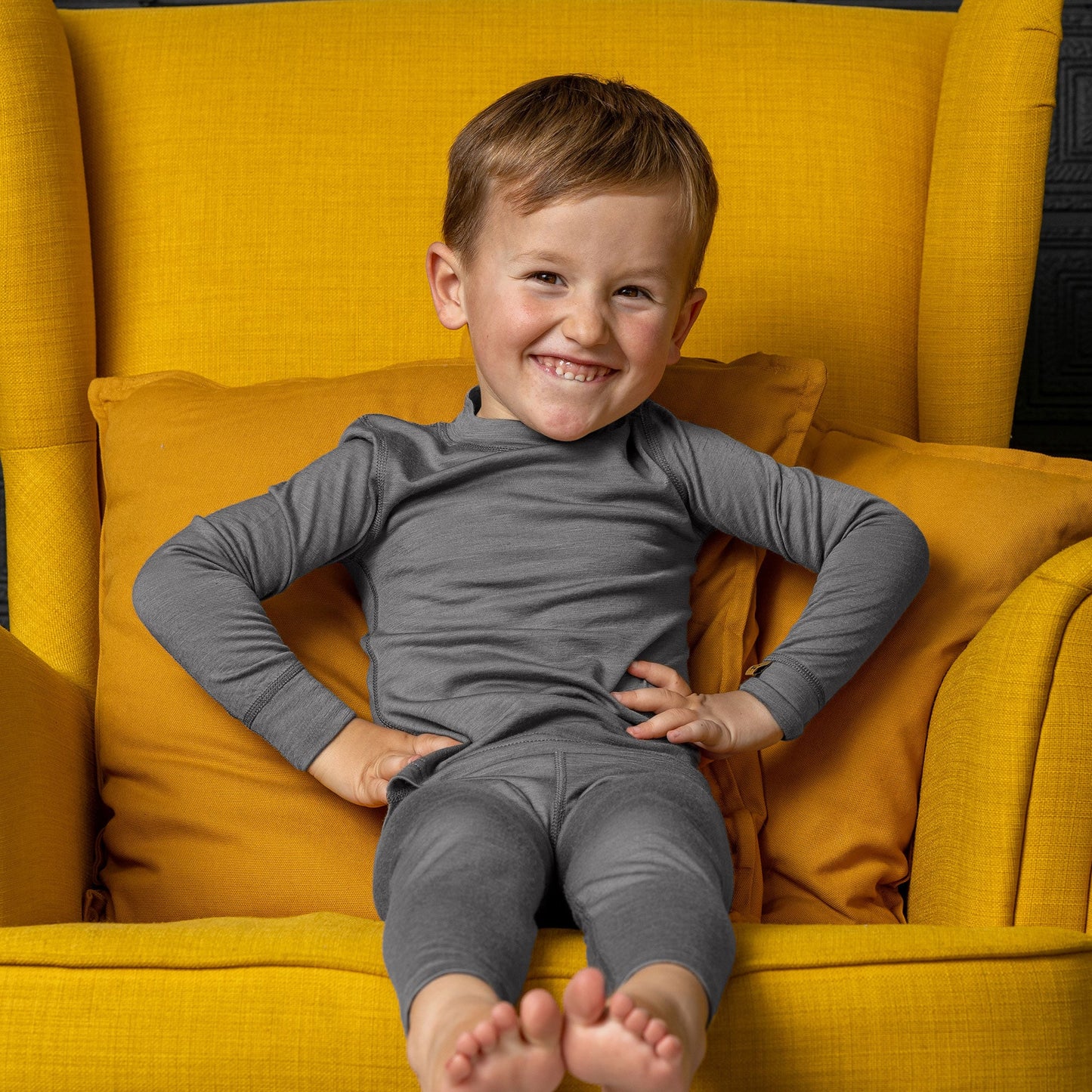 Kids' 160 Thermal Long Sleeve Crew Gray